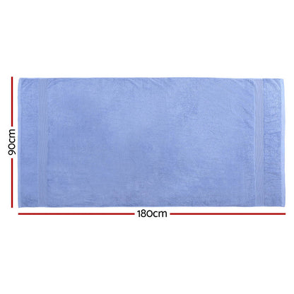 2 Pack Bath Sheets Set Cotton Extra Large Towel - Blue