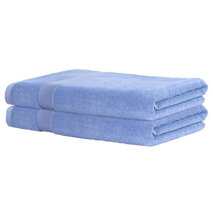 2 Pack Bath Sheets Set Cotton Extra Large Towel - Blue