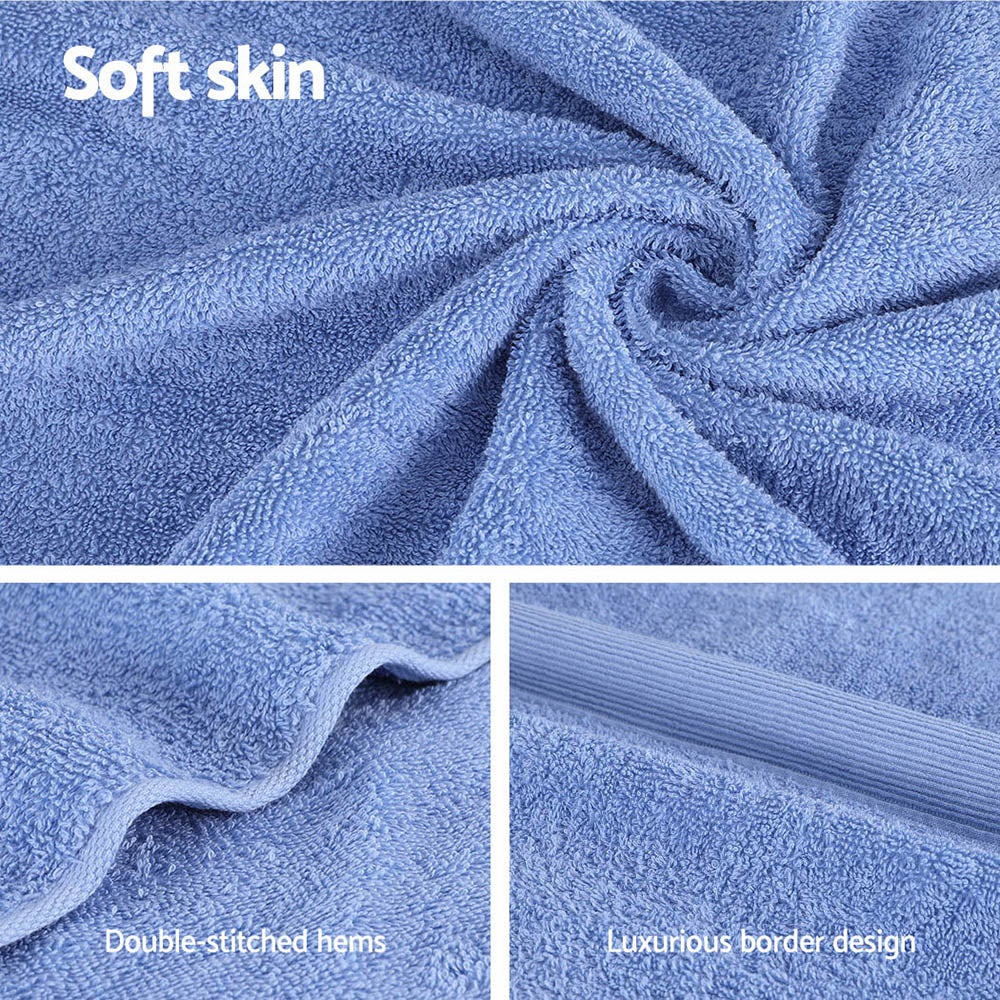 2 Pack Bath Sheets Set Cotton Extra Large Towel - Blue