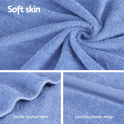 2 Pack Bath Sheets Set Cotton Extra Large Towel - Blue