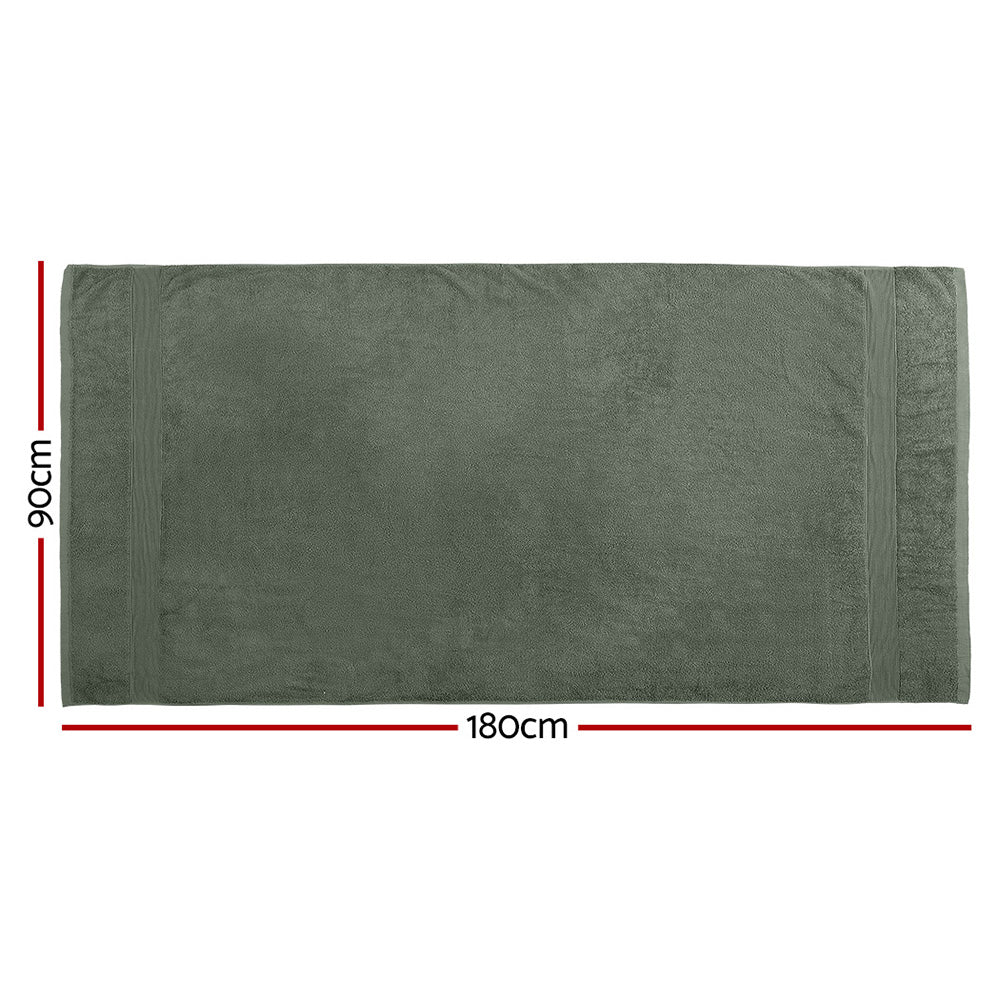2 Pack Bath Sheets Set Cotton Extra Large Towel - Green