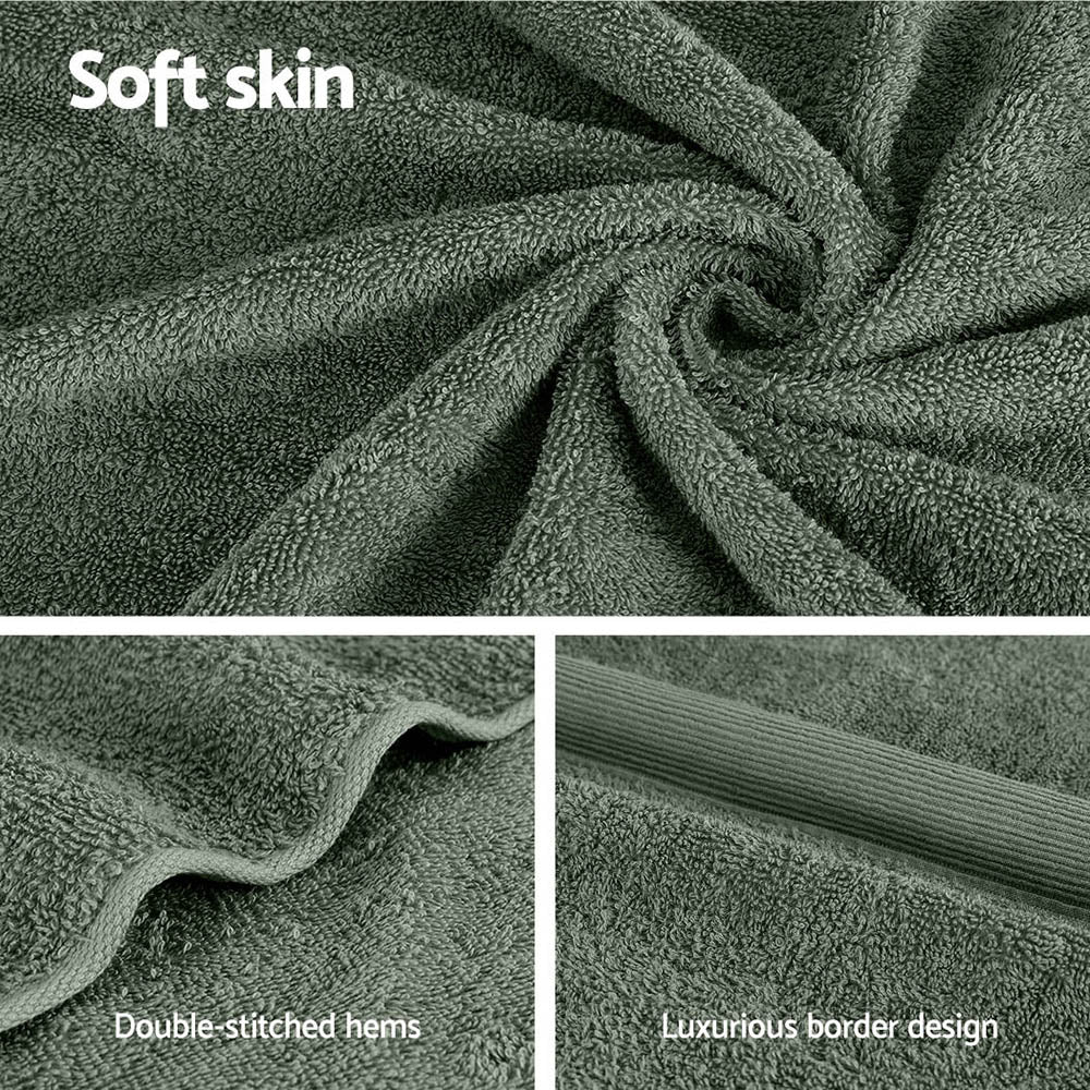 2 Pack Bath Sheets Set Cotton Extra Large Towel - Green