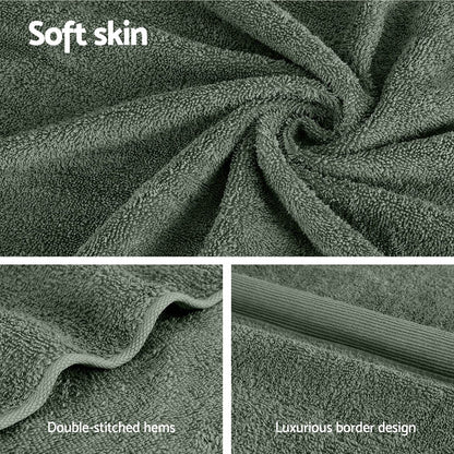 2 Pack Bath Sheets Set Cotton Extra Large Towel - Green