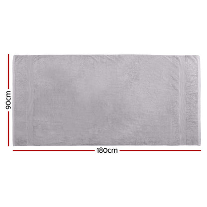 2 Pack Bath Sheets Set Cotton Extra Large Towel - Grey