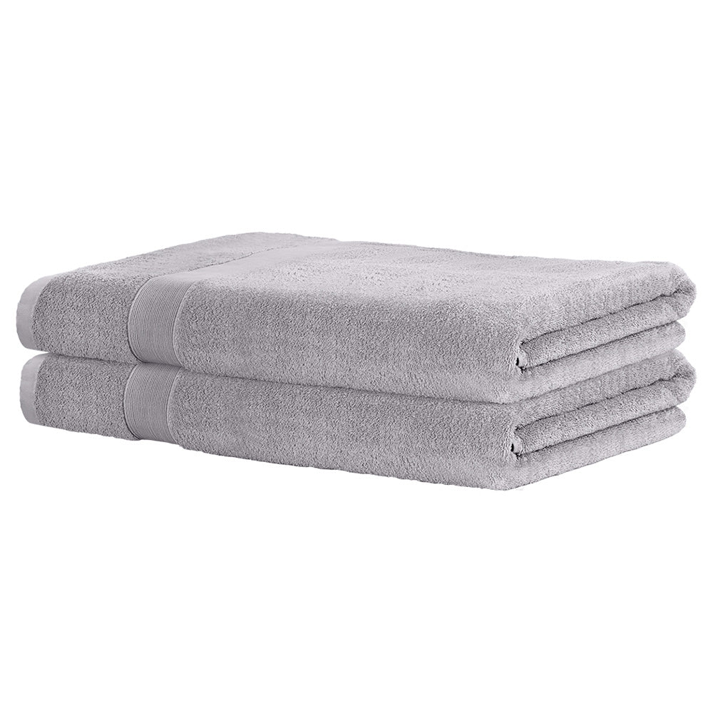 2 Pack Bath Sheets Set Cotton Extra Large Towel - Grey