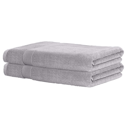 2 Pack Bath Sheets Set Cotton Extra Large Towel - Grey