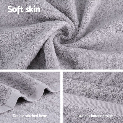 2 Pack Bath Sheets Set Cotton Extra Large Towel - Grey