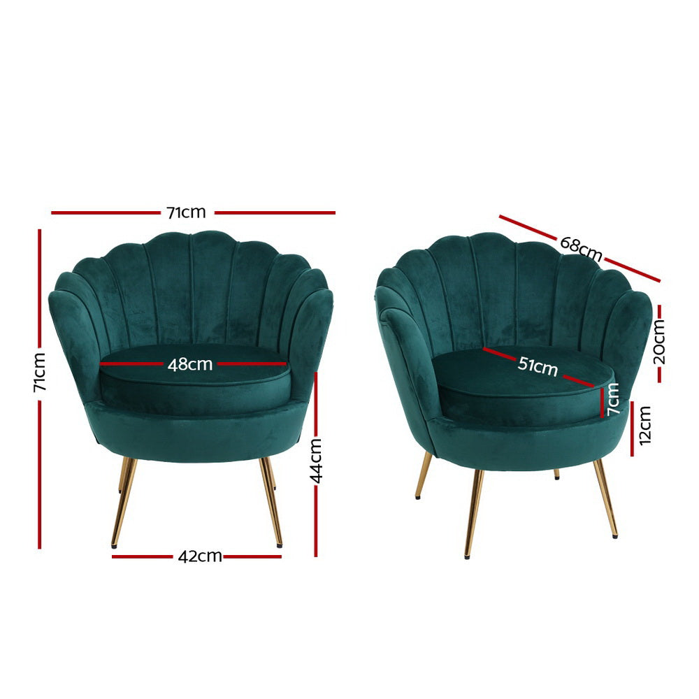 Callista Armchair Velvet - Green