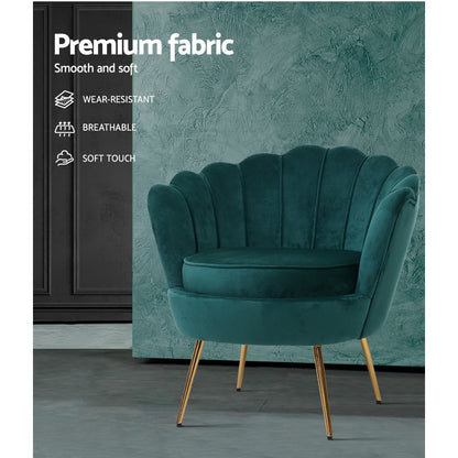 Callista Armchair Velvet - Green
