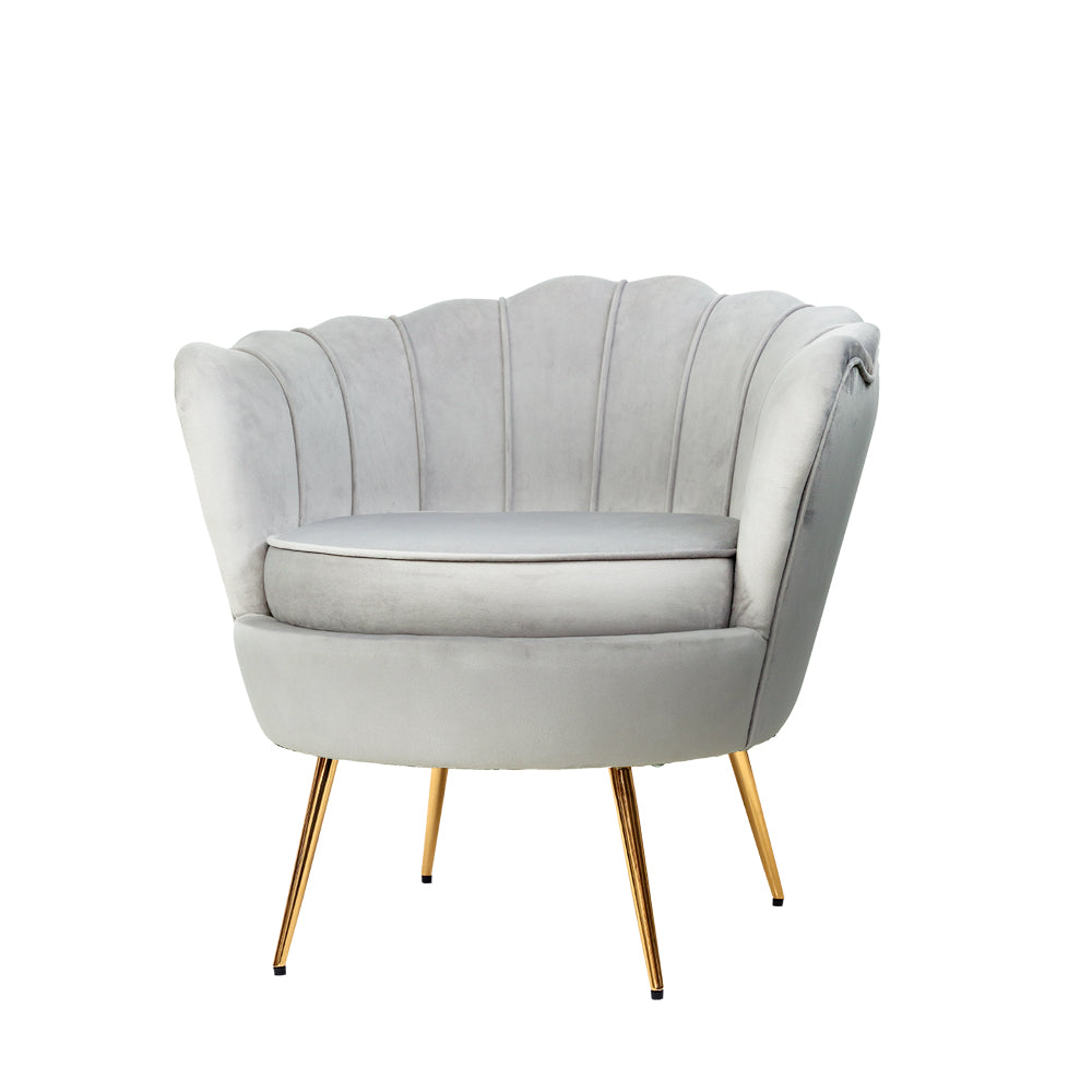 Callista Armchair Velvet - Grey