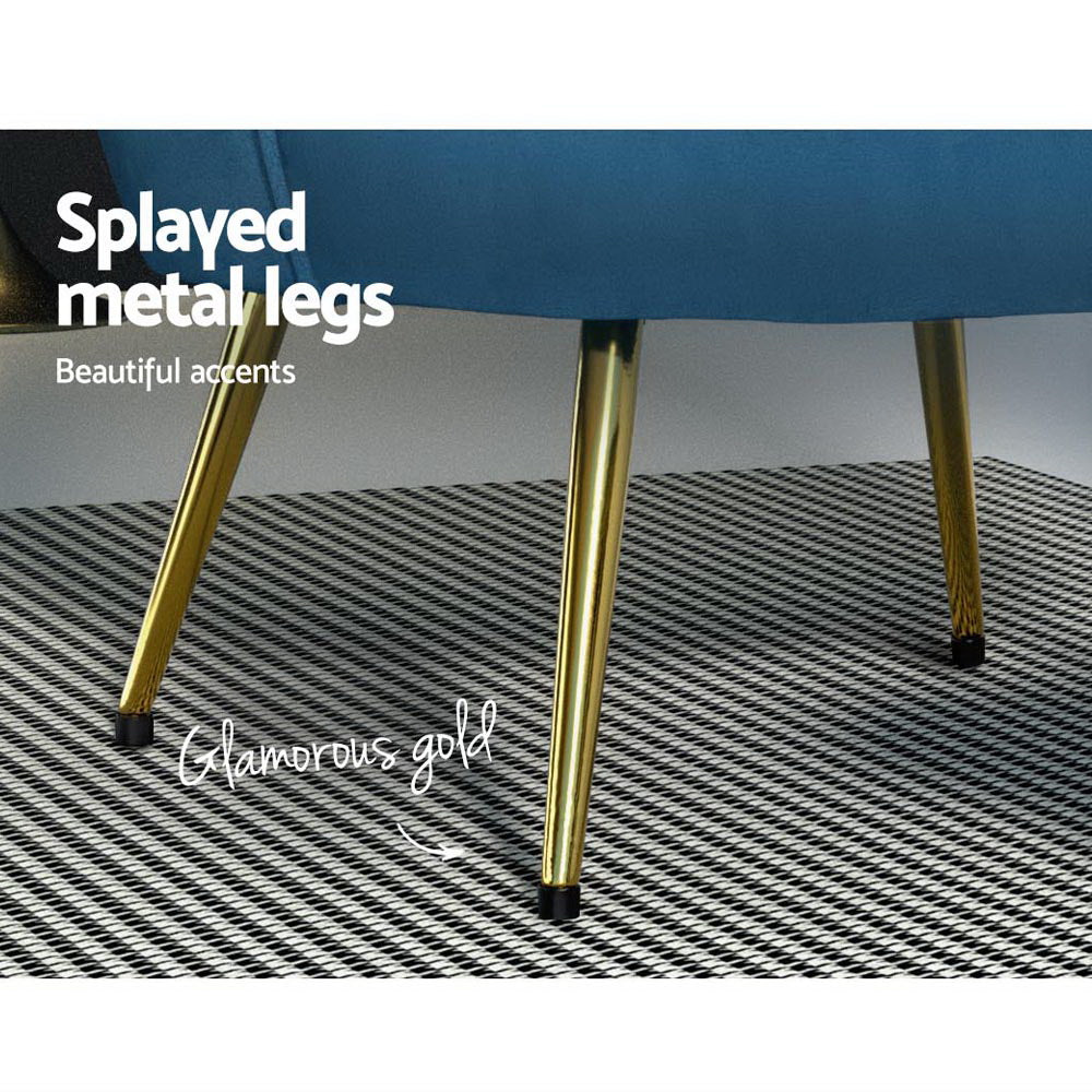 Callista Armchair Velvet - Blue