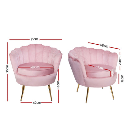 Callista Armchair Velvet - Pink