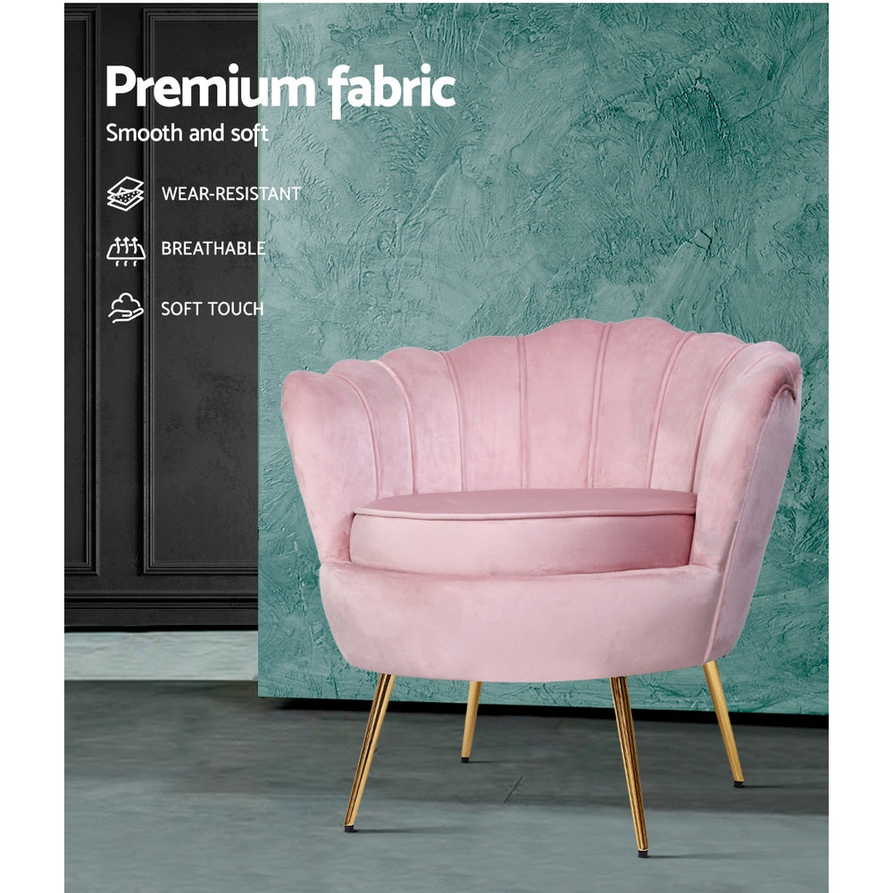 Callista Armchair Velvet - Pink