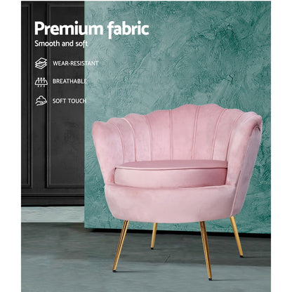 Callista Armchair Velvet - Pink
