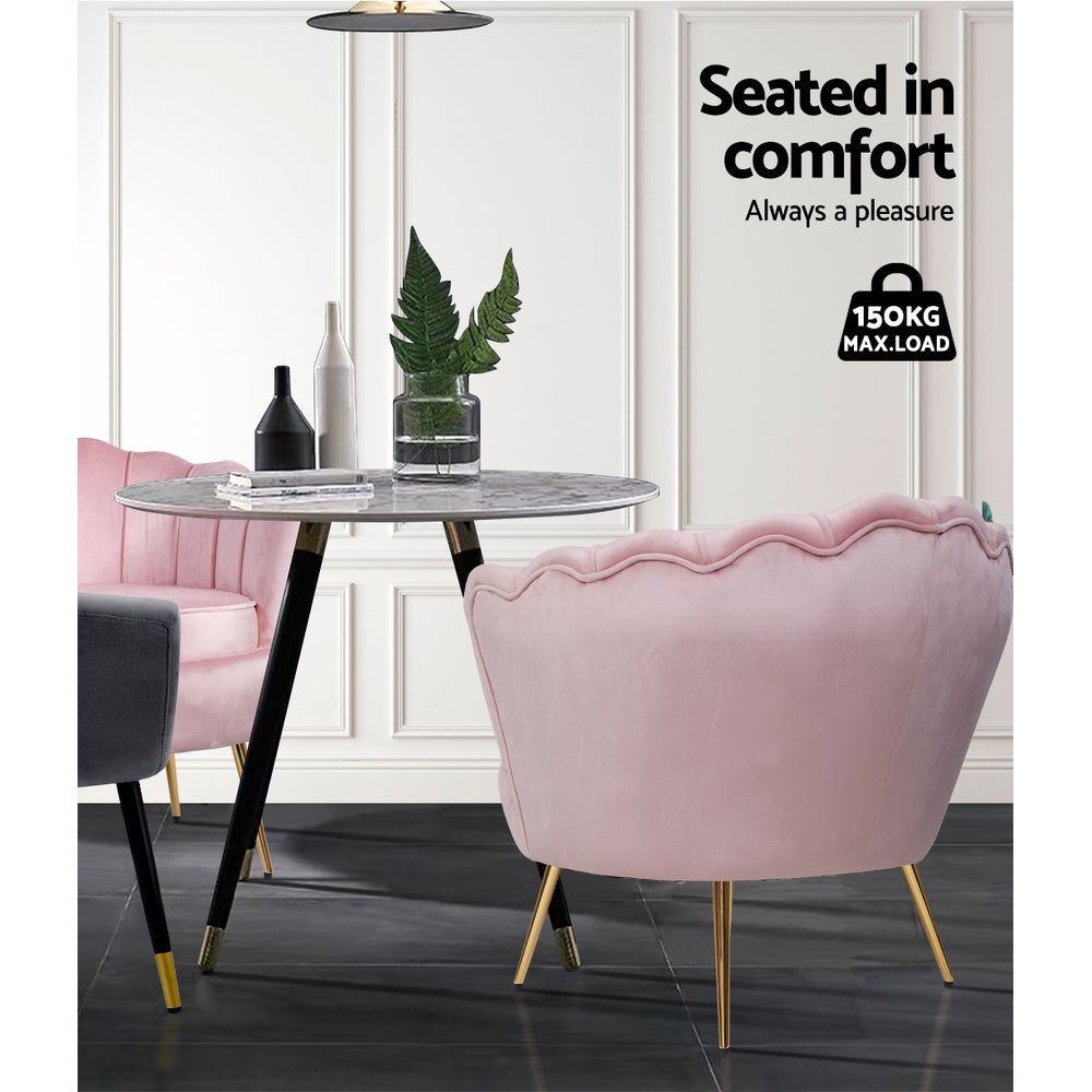 Callista Armchair Velvet - Pink
