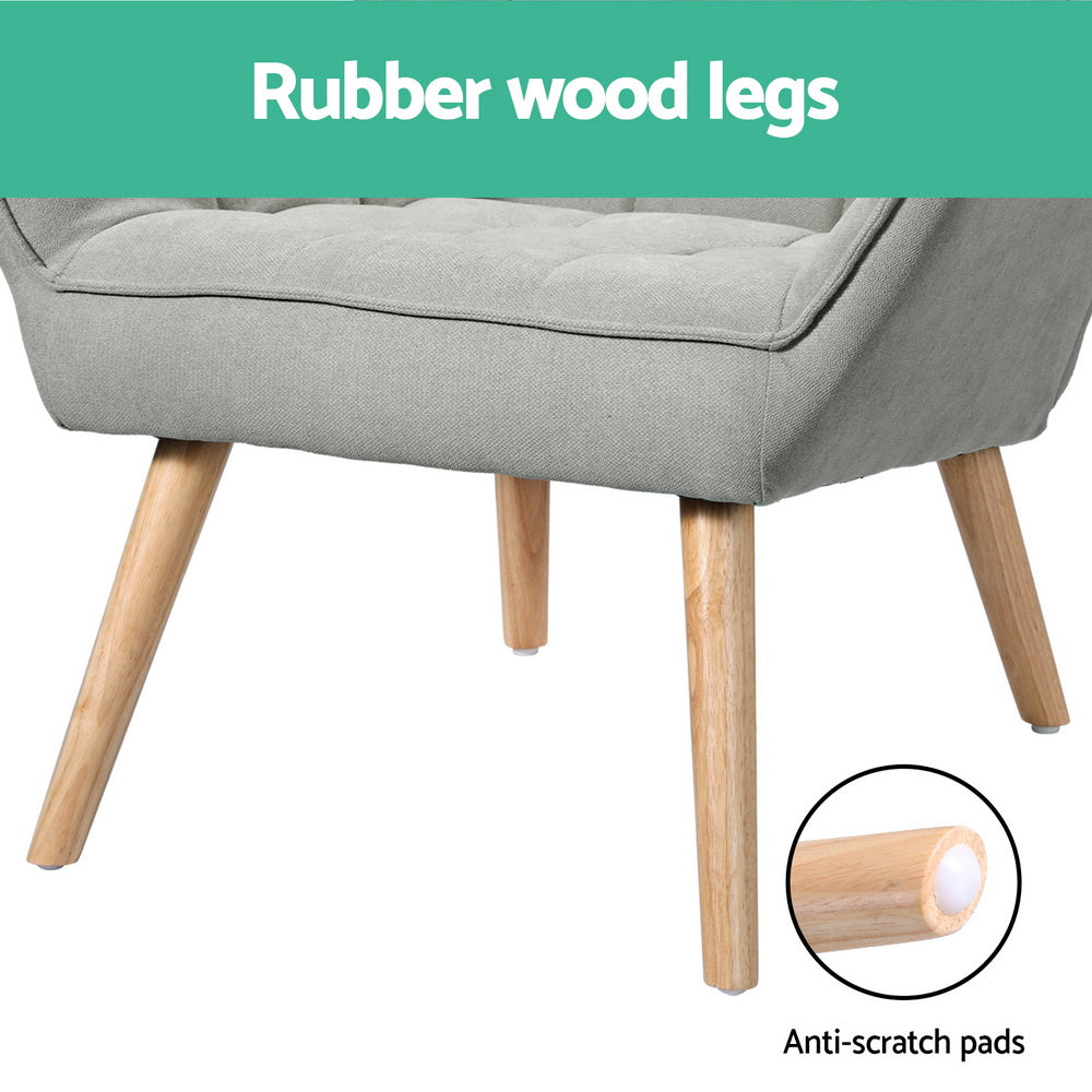 Cindy Armchair Accent Lounge Chair - Grey