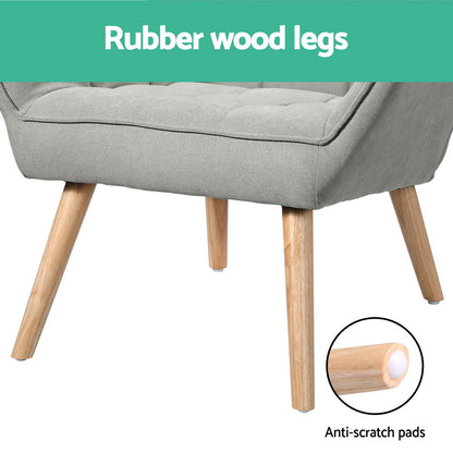 Cindy Armchair Accent Lounge Chair - Grey