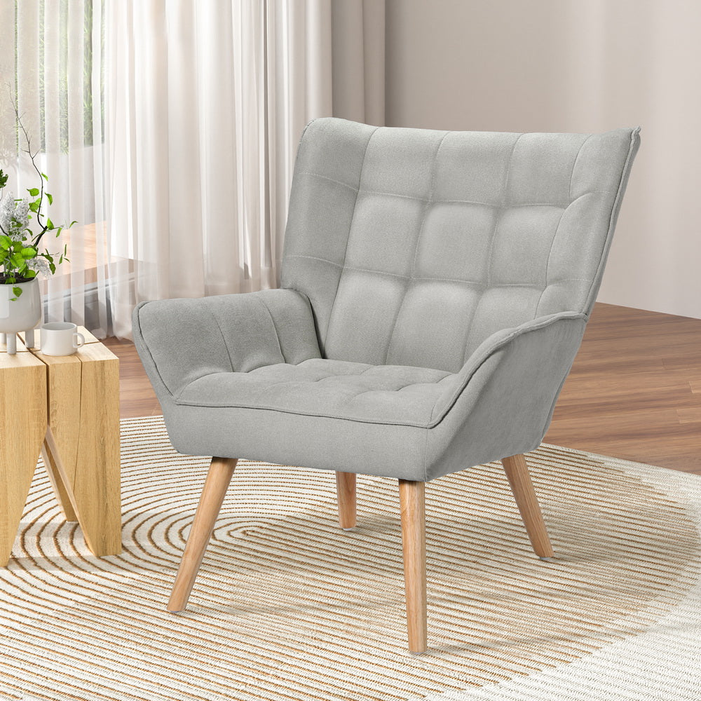 Cindy Armchair Accent Lounge Chair - Grey