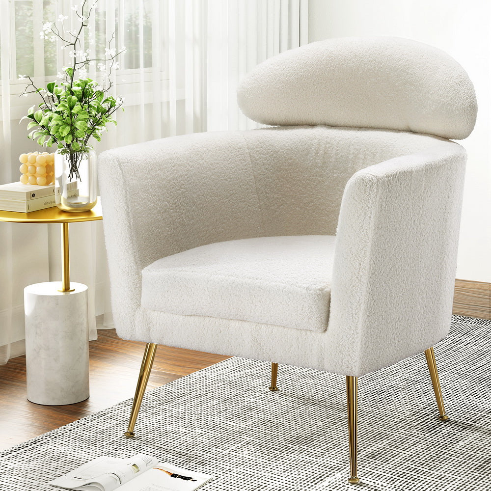 Yoli Armchair Fabric - Boucle White