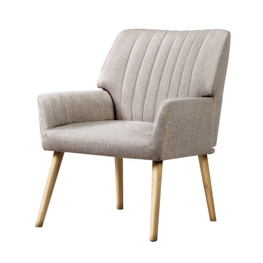 Sebastini Armchair Fabric - Beige