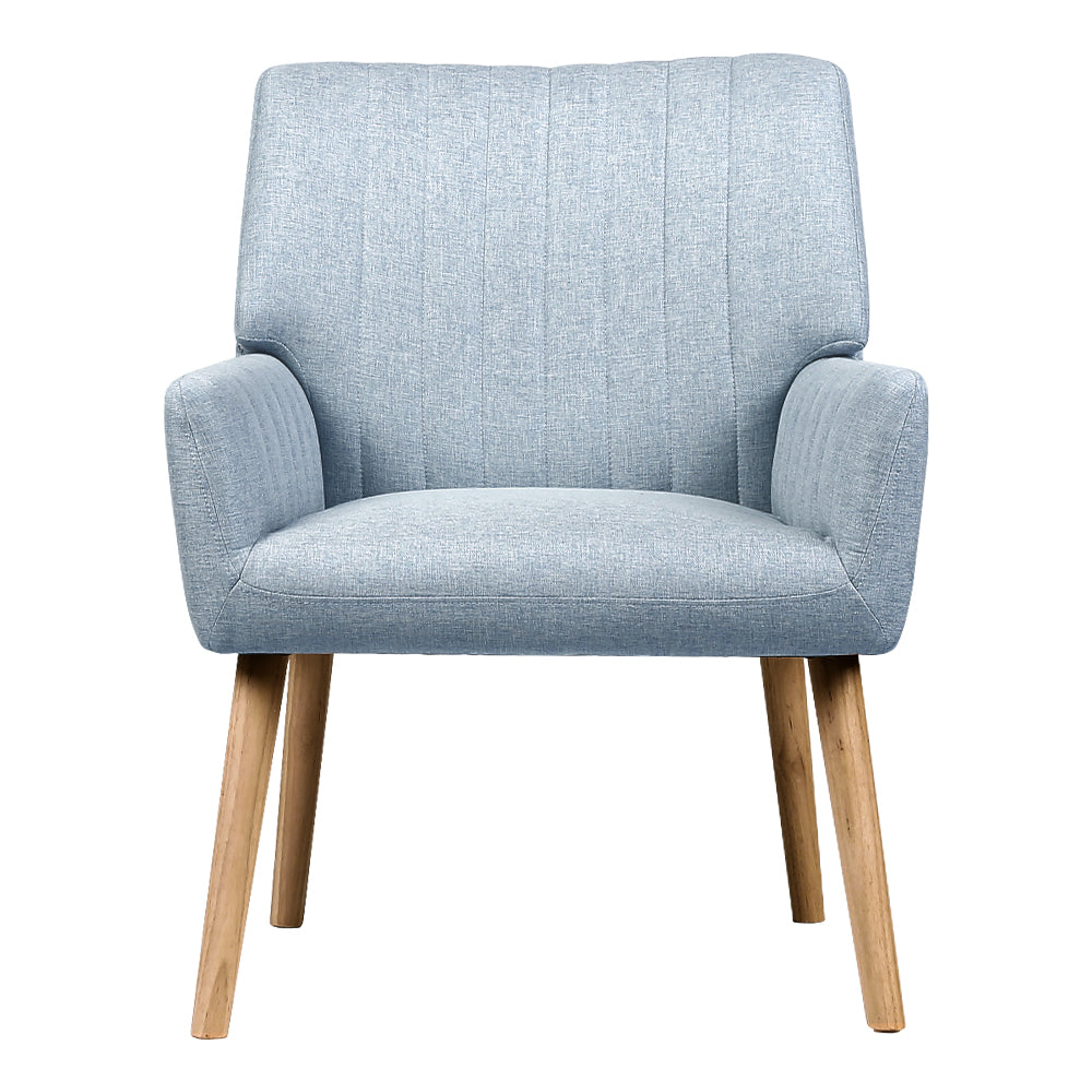 Sebastini Armchair Fabric - Blue Grey