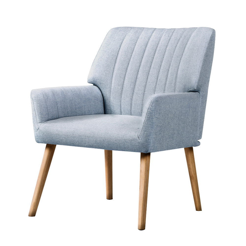Sebastini Armchair Fabric - Blue Grey