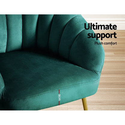 Eloise Armchair Velvet - Green