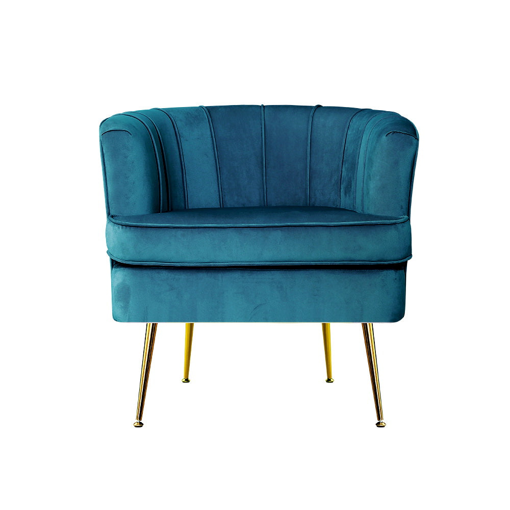 Norvia Armchair Velvet - Blue