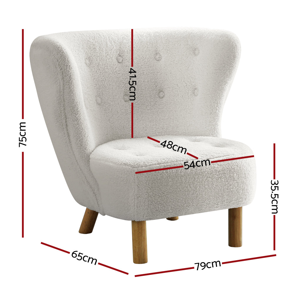 Felista Armchair Accent Sofa - White
