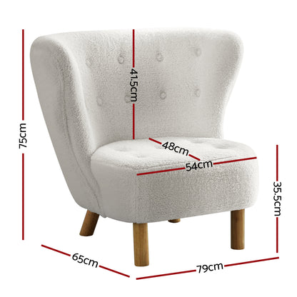 Felista Armchair Accent Sofa - White