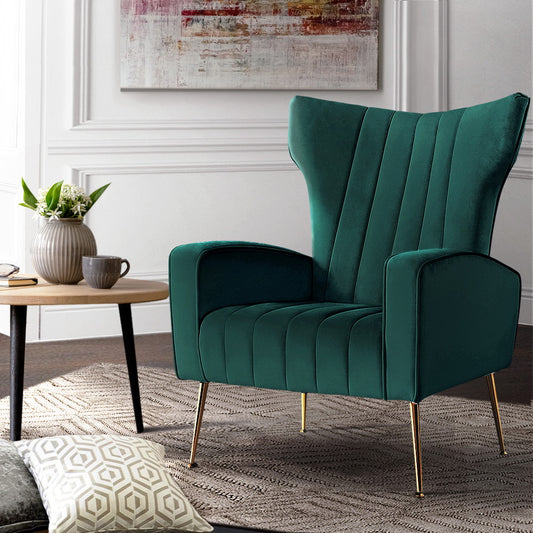 Kate Armchair - Green Velvet