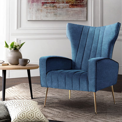 Kate Armchair - Navy Velvet