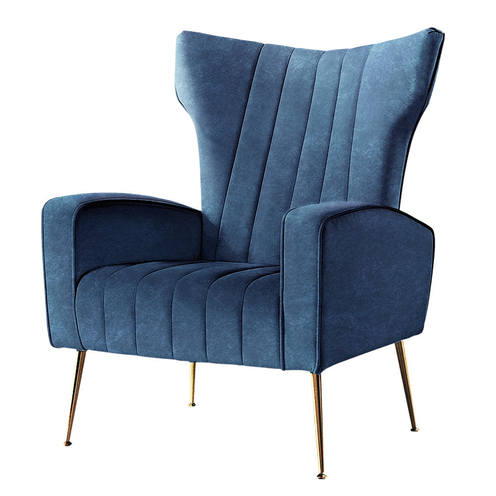 Kate Armchair - Navy Velvet