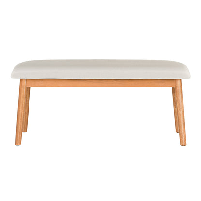 Nina Dining Bench Upholstery Seat Wooden Chair 106cm - Beige Oak