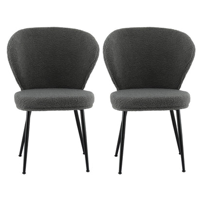 Set of 2 Sherpa Dining Chairs - Grey