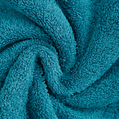 Premium Cotton Washcloths 4-Pack Quick-Dry Face Towels Set - Blue