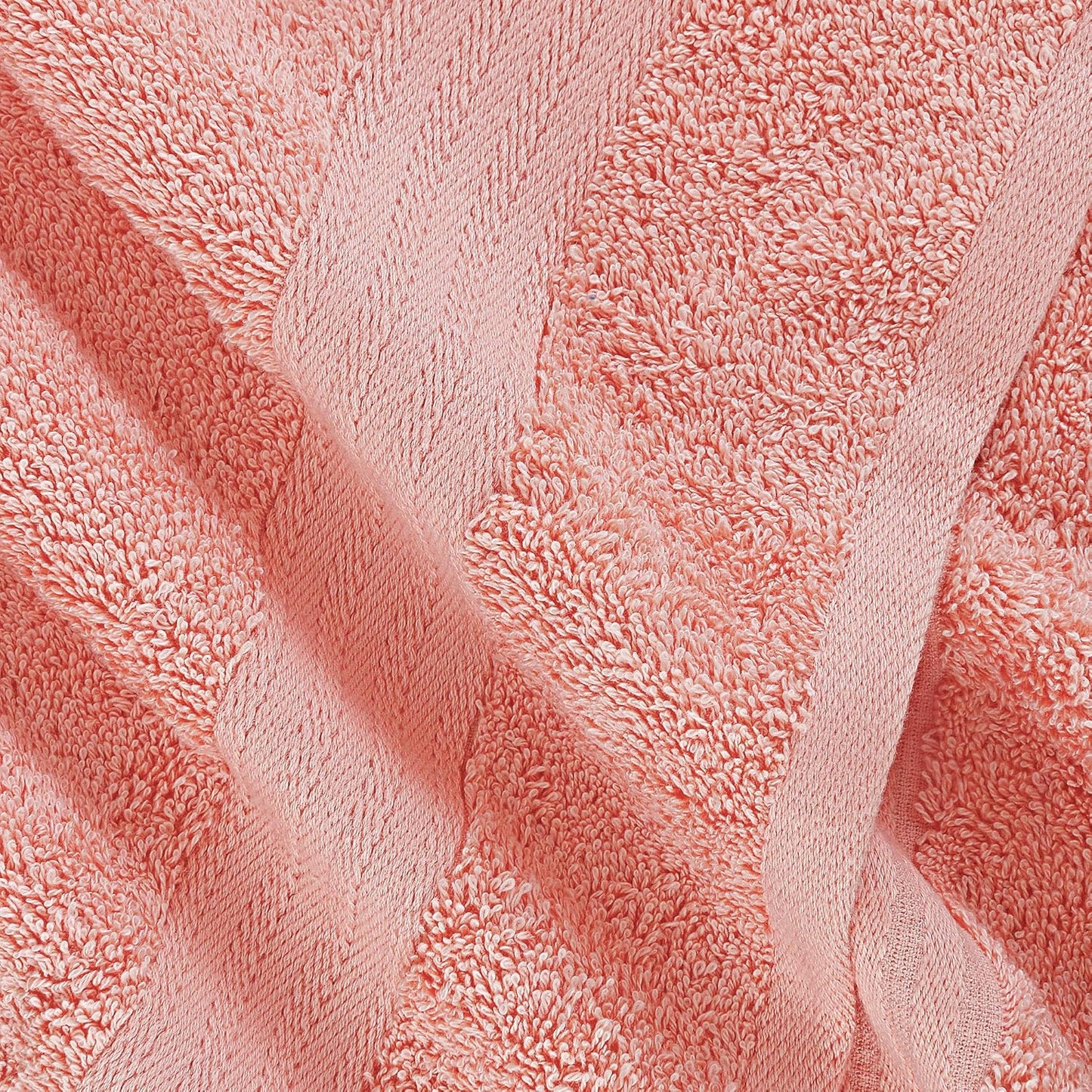 Premium Cotton Washcloths 4-Pack Quick-Dry Face Towels Set - Coral