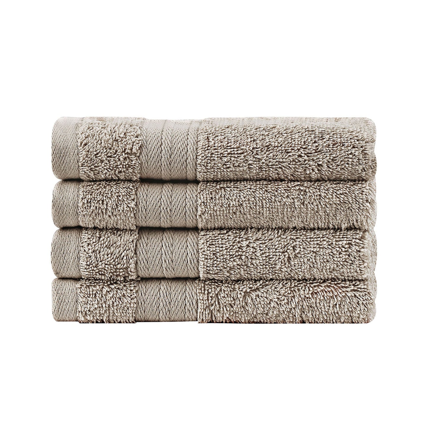 Premium Cotton Washcloths 4-Pack Quick-Dry Face Towels Set - Linen
