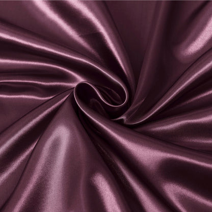 Satin Sheet Set 3 Piece Fitted Sheet Pillowcase Soft - Malaga Wine