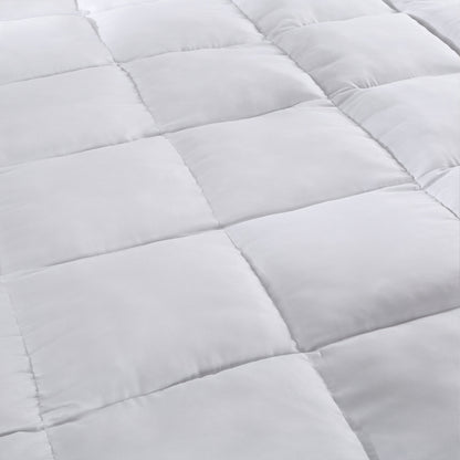 Luxury Bamboo Fabric Gusset Mattress Topper 1000GSM - King - White