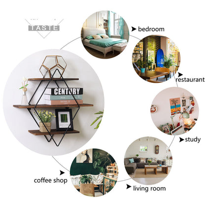 Vintage Rustic Wooden Floating Shelves