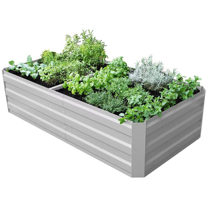 White Large Garden Bed 180 x 90 x 45cm