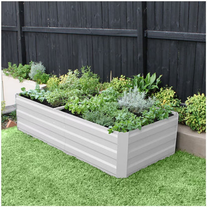 White Large Garden Bed 180 x 90 x 45cm