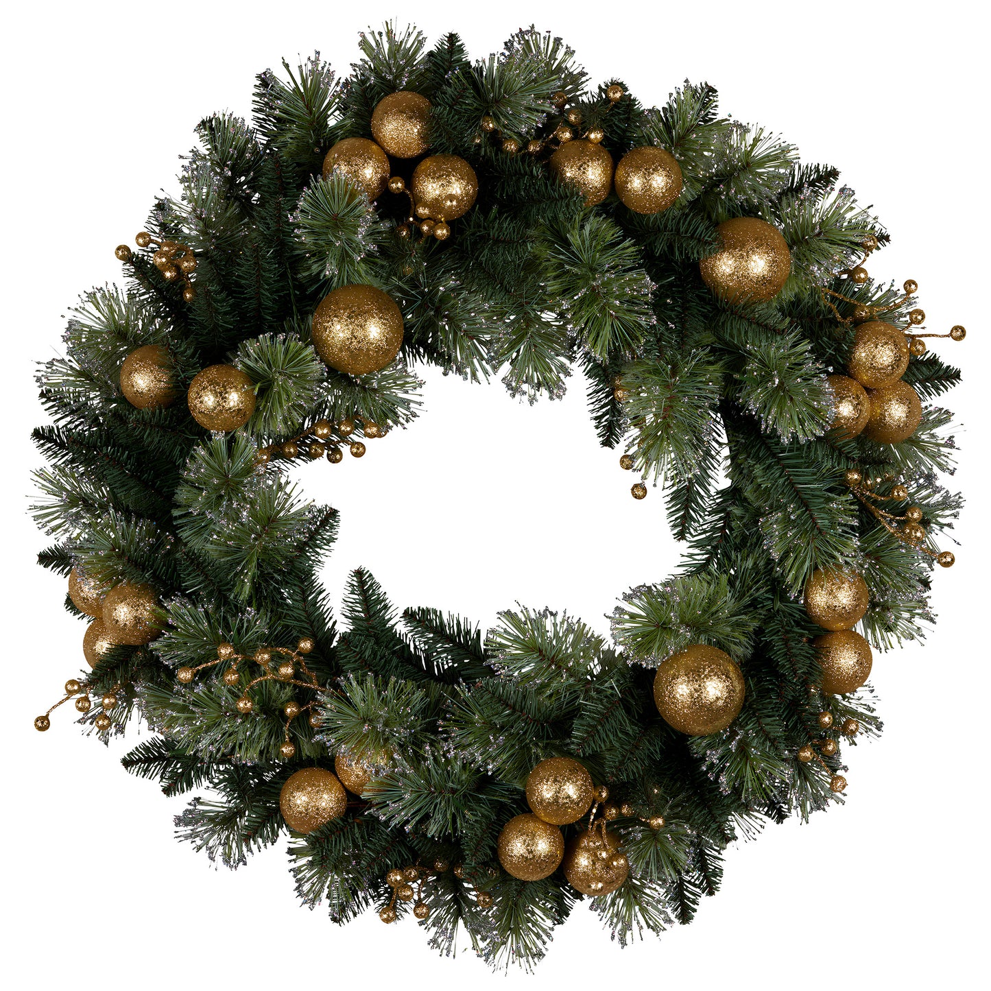 Christabelle 76cm Christmas Wreath Battery-operated Warm White Lights Xmas Decor