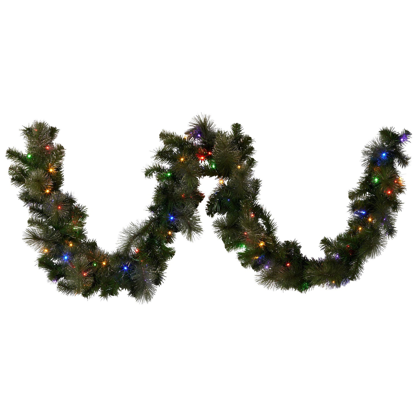Christabelle 274cm Battery-operated Christmas Garland Glittery Gold Pine