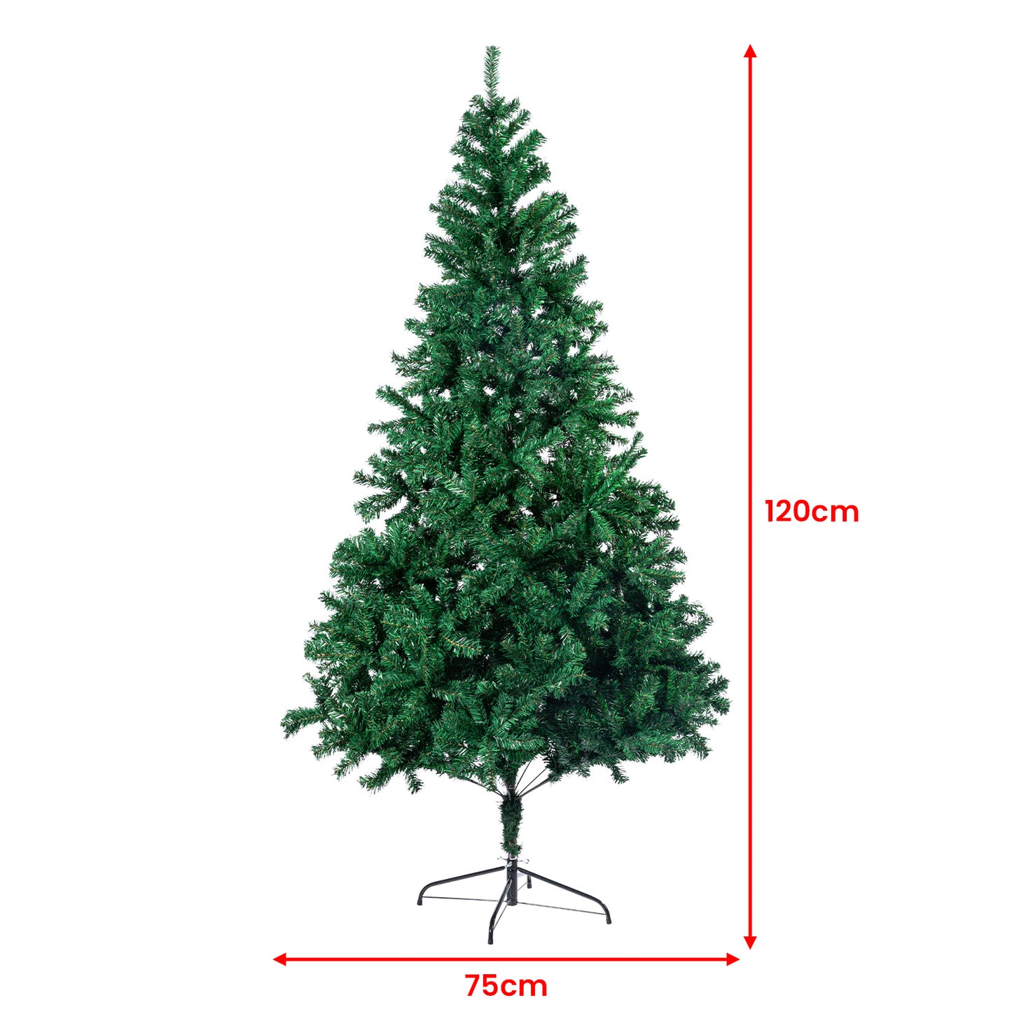 Christmas Tree Decor 1.2m Xmas Decorations - 300 Tips Green