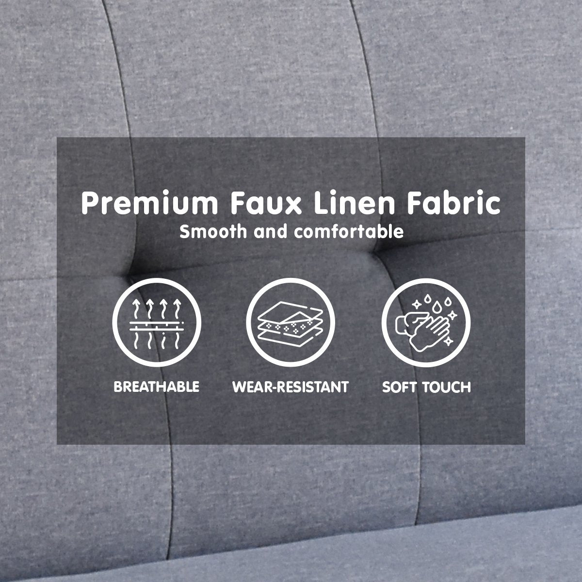 Sarantino Madison Sofa Bed Lounge - Dark Grey