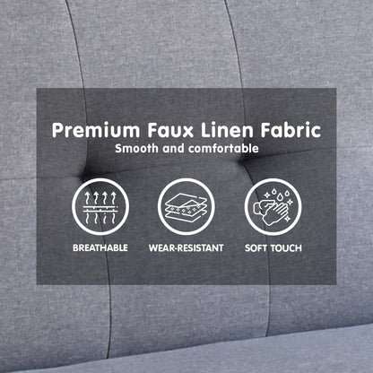 Sarantino Madison Sofa Bed Lounge - Dark Grey