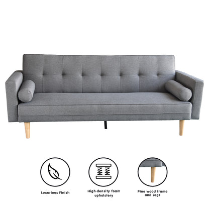 Sarantino Madison Sofa Bed Lounge Suite - Light Grey