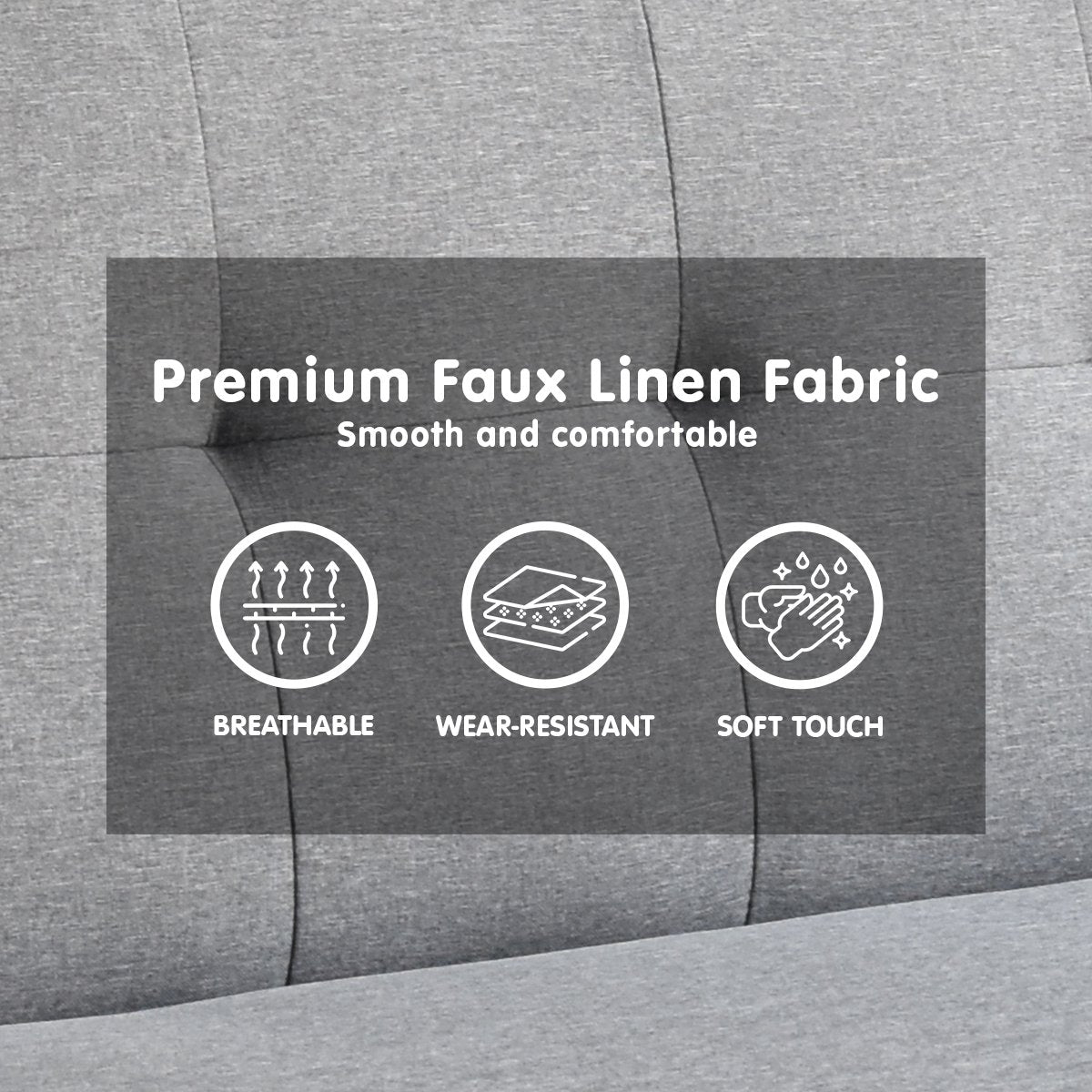 Sarantino Madison Sofa Bed Lounge Suite - Light Grey